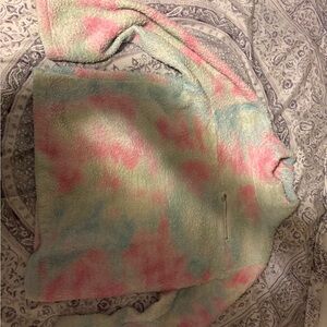 Colorful Tie-Dye Fleece Pullover
